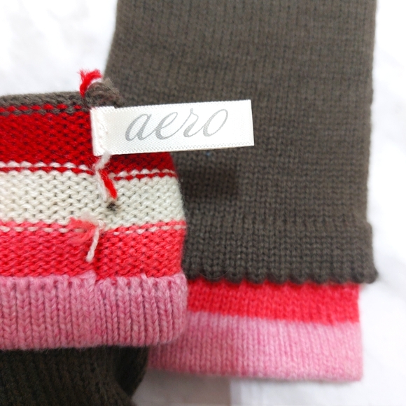 ⛄️ Aero by Aeropostale Multicolored Knit Gloves - Size M - Picture 4 of 7